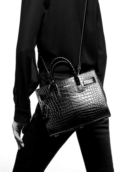 ysl sac de jour annie croc|SAC DE JOUR IN EMBOSSED CROCODILE LEATHER.